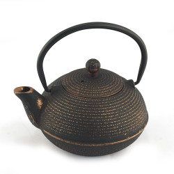 Théière Spirale noire & or